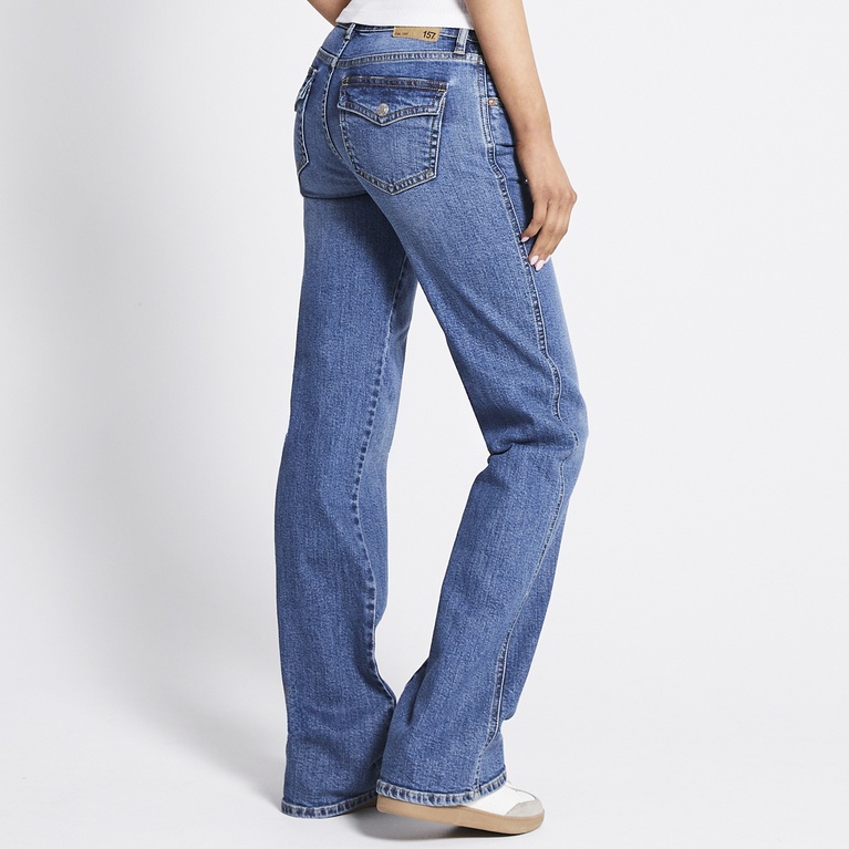 Back pocket bootcut jeans "90's Boot" Mid wash
